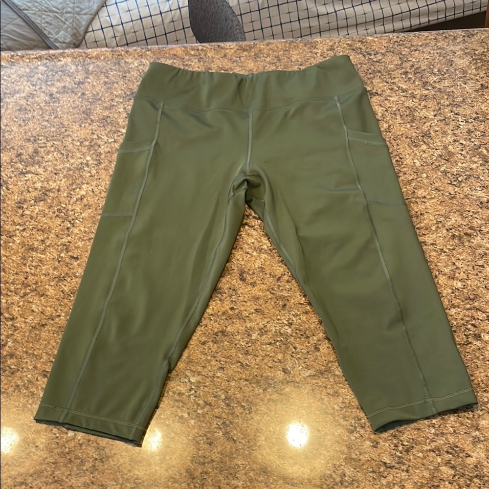 Olive Green Athletic Leggings